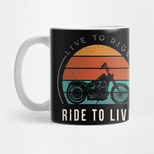 Live To Ride Vintage Motorcycle Biker Mug